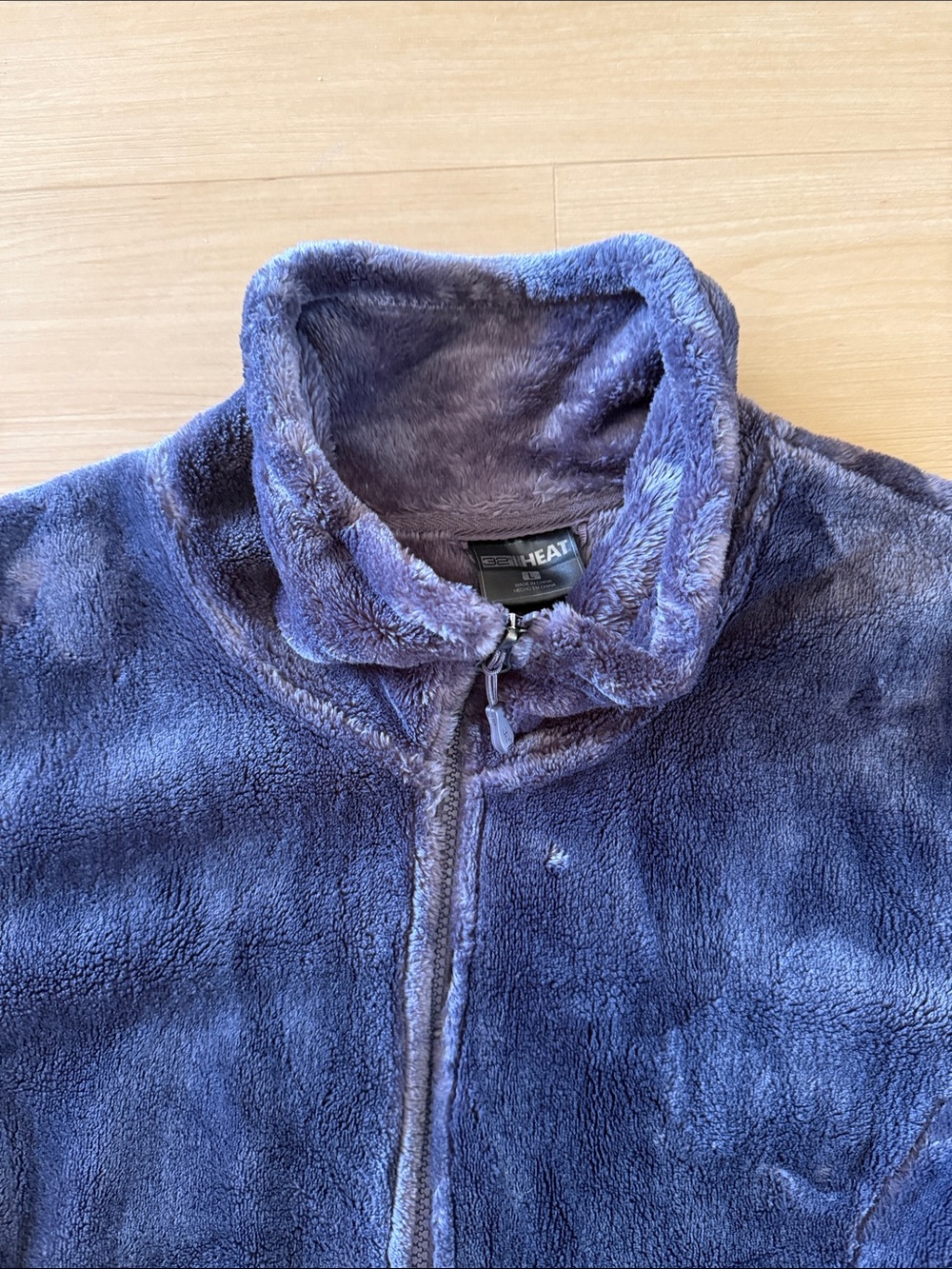 32 DEGREES WOMENS PLUSH FAUX FUR FULL ZIP JACKET SIZE LARGE BLUE GRAY COLORWAY - Picture 4 of 14